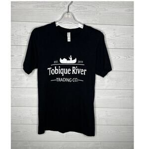 Bella & Canvas black Tobique River Trading Co. souvenir T-shirt Size small